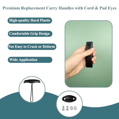 Kayak Handles Replacement - 2 Pack with Cord, Pad Eyes & Screws