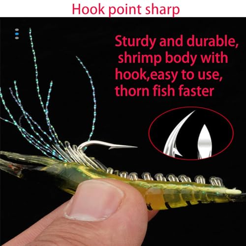 7-Piece Soft Luminous Shrimp Fishing Lure Set - Premium Quality