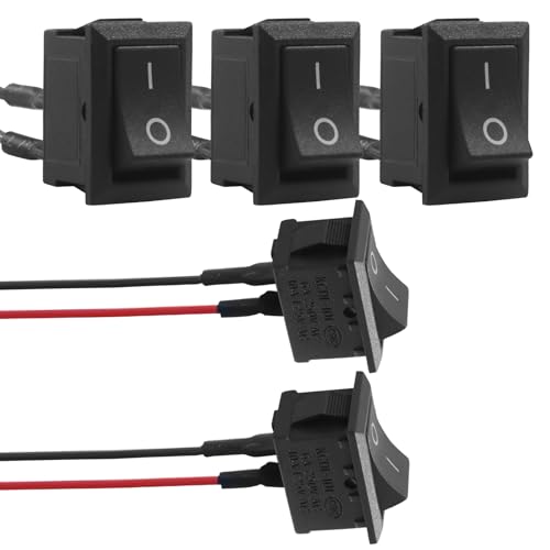 5 Pack Mini Rocker Switch - ON/OFF SPST Toggle Switch