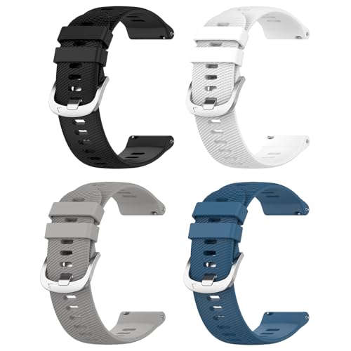 XIDESSEN 4 Pack Silicone Watch Bands Compatible with Coros Pace 3/4, Pace Pro, Apex 2/4 PRO 42mm