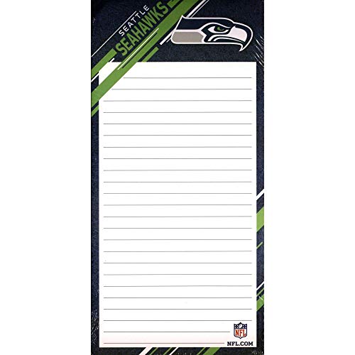 Seattle Seahawks Magnetic List Pad - 75 Sheets, 4.5" x 9.25"
