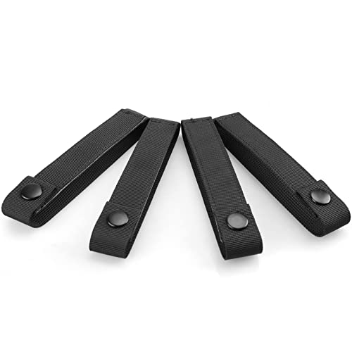 Molle Straps 6" for Tactical Pouch - 4 Pack Black