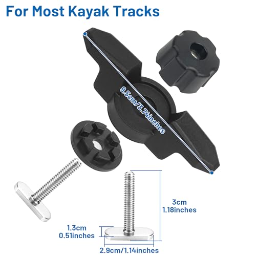 Kayak Anchor Cleat - Track Mount Rope Cleat, 1 Pack, Black