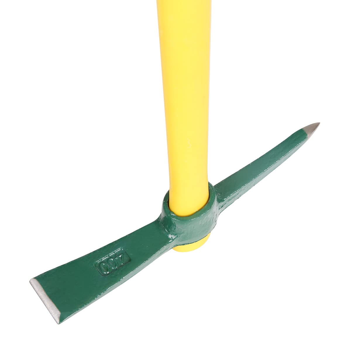 ESCULTORA 2PCS 18 Inches Steel Forged Pickaxe, Sturdy Durable Mattock Hoe, Weeding Pick Axe with Lightweight Plastic Coated Fiberglass Handle Suitable for Digging, Weeding, Gardening, Camping