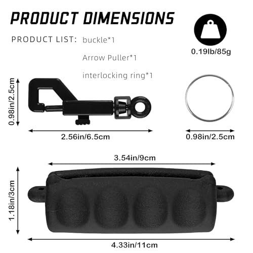 Ergonomic Arrow Puller Gripper - Portable Hand Saver - Black
