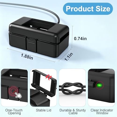 Black Hume Band 1.0 Charger Dock - Portable Magnetic Charging Stand for Tracker