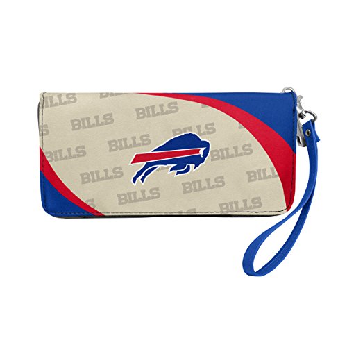 NFL Buffalo Bills Curve Zip Organizer - 8 Card Slots, Wrist Strap