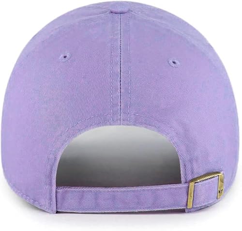 47 MLB Clean Up Adjustable Hat Cap – One Size, New York Yankees Lavender/Silver