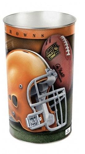 Cleveland Browns Metal Wastebasket - 15 Inch Tapered Design