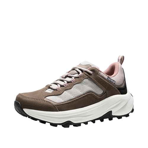 NORTIV 8 Women's Waterproof Leather Hiking Shoes - Tan, Size 7.5