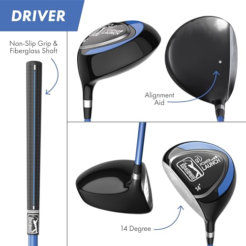 PGA Tour Youth Golf Club Set - Ages 8-12, Right-Handed - 10 Pc