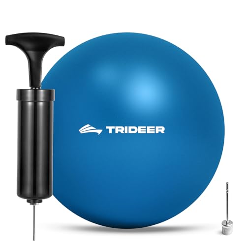 7-8 Inch Pilates Ball with Pump - Blue Small Core Ball for Yoga & Therapy