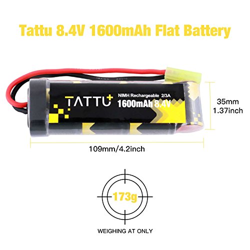 8.4V 1600mAh NiMH Flat Battery Pack with Mini TMY Connector