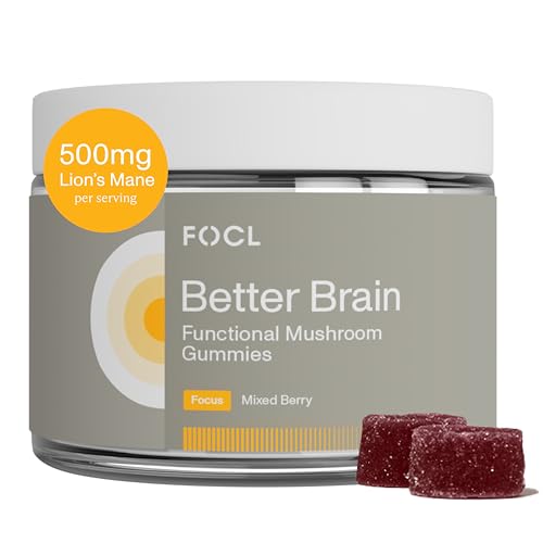 FOCL Lion's Mane Mushroom Gummies 30-count Pack of 30 – Brain & Immunity Support