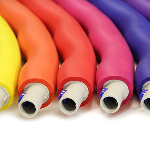 Weighted Hula Hoop - 4 lb Medium Fitness Workout Hoop (Rainbow Colors)