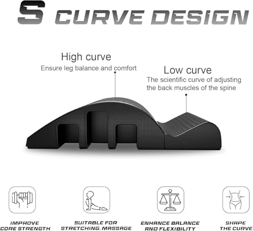 Portable Pilates Spine Corrector Arc - Core Strengthening - Black