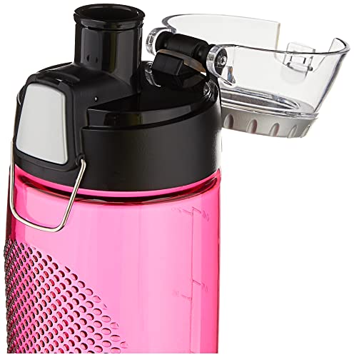 Hydration Bottle with Meter - 24 Oz BPA-Free Tritan Magenta - Leakproof Flip-Top