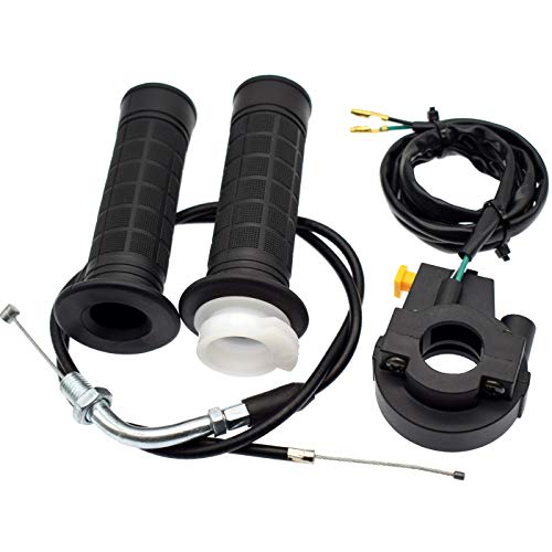 7/8" Twist Throttle with 36" Cable & Kill Switch Set for 49cc-80cc Motorized Bicycles