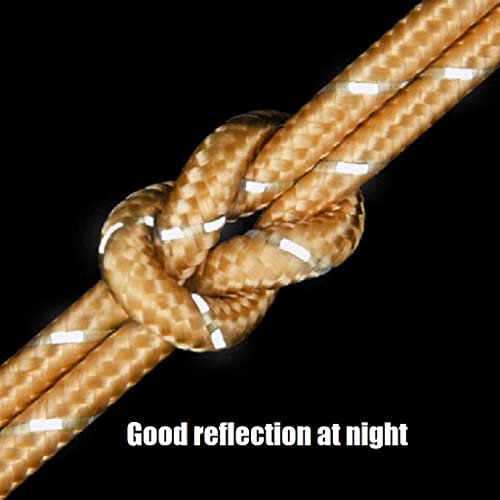 Tent Wind Ropes with Reflective Tensioners - 4pcs 13ft Black