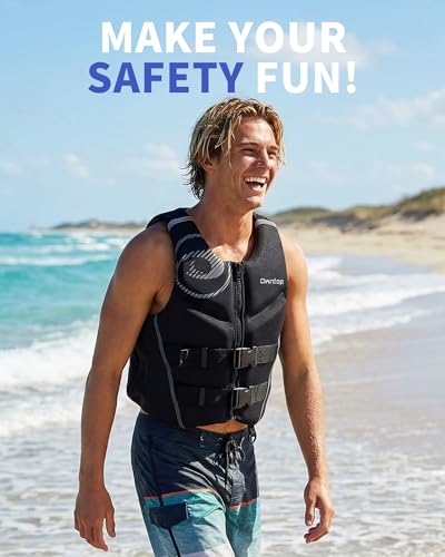 Neoprene Swim Vest for Adults - Grey, Large | Breathable & Adjustable