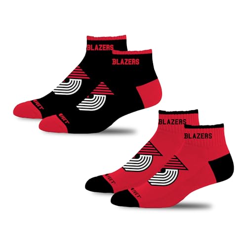 NBA Kids Front and Center 2 Pack Socks - Portland Trail Blazers