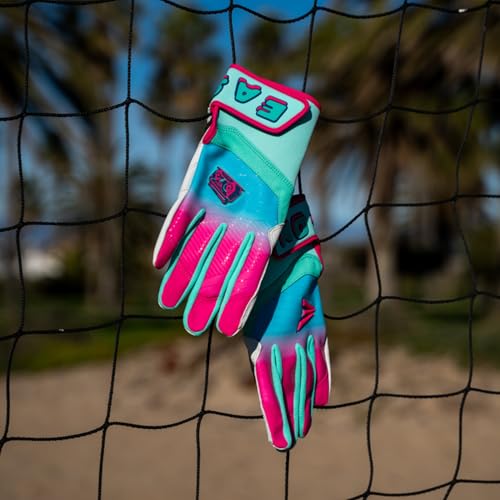Easton Walk-Off Ethos Baseball Batting Gloves Spring Break Edition - Aqua Pink Youth & Adult Sizes