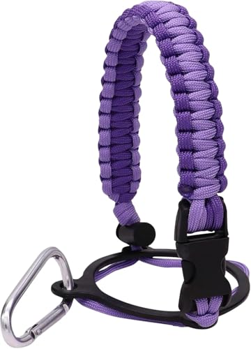 Water Bottle Handle Strap with Carabiner - Purple Paracord Lanyard