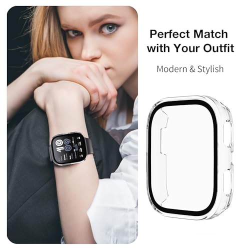Amazfit Bip 6 Case with Tempered Glass Protector - Clear 1