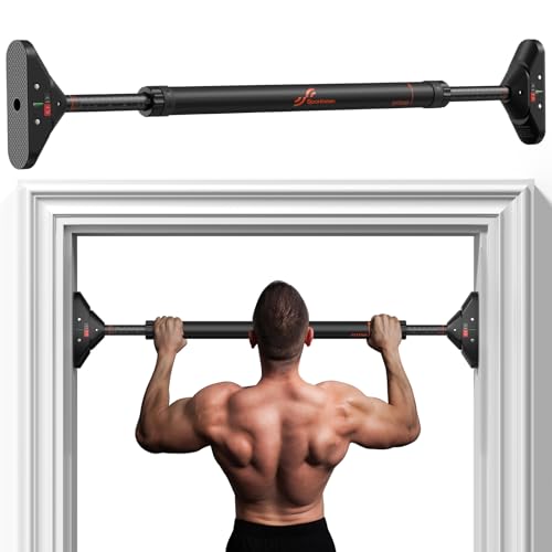 No-Drill Pull Up Bar for Doorway, Adjustable 29.5-37 in, 440 lb Capacity