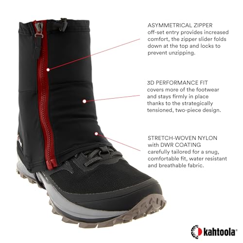 Mid Gaiters for Hiking & Trail Running - Lightweight, Water-Resistant