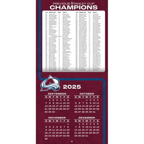 Colorado Avalanche 2026 Wall Calendar - 12x12 Full-Color Photos