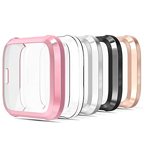 Fitbit Versa Lite Screen Protector Case - Pack of 5, Full Protection