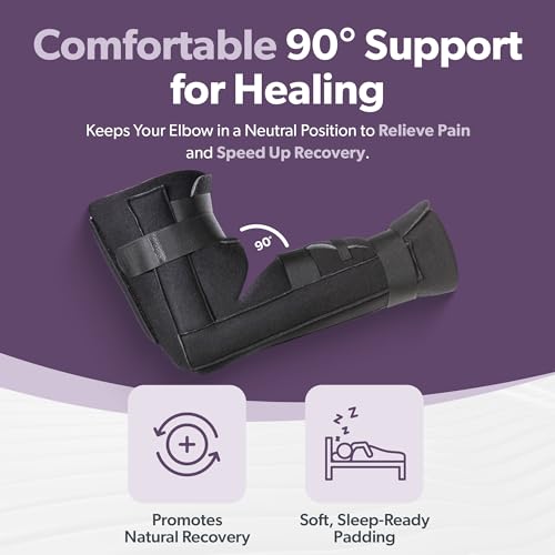 BraceAbility Elbow Immobilizer Brace - Small/Medium, Removable Cast & Support