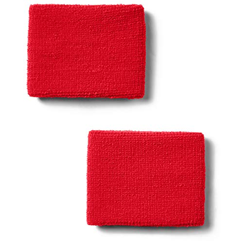 3-Inch Performance Sweatband 2-Pack - Red and White