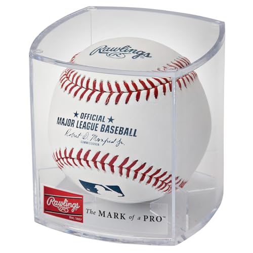 Rawlings Official MLB Baseball with Display Case – ROMLB-R