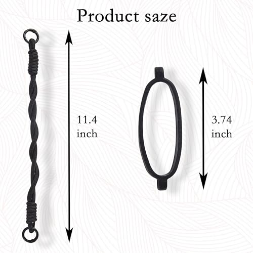 Silicone Handle Strap for Owala Water Bottles - Black with Handle