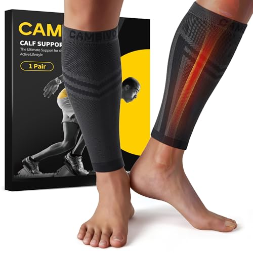 CAMBIVO Calf Compression Sleeve for Men Women Footless