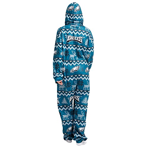 Philadelphia Eagles Pajamas Onesie - X-Large Holiday Ugly Pattern