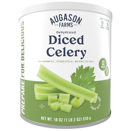 Augason Farms Dehydrated Diced Celery Can - 18 oz Cross Cut Celery