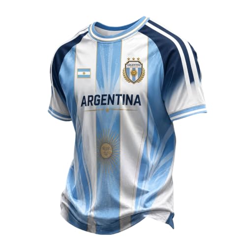 Men's Argentina Soccer Jersey 2026 World Cup - Medium A-Blue