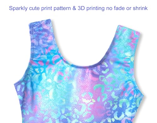 Girls Sparkly Gymnastics Leotard - Sleeveless One Piece Outfit