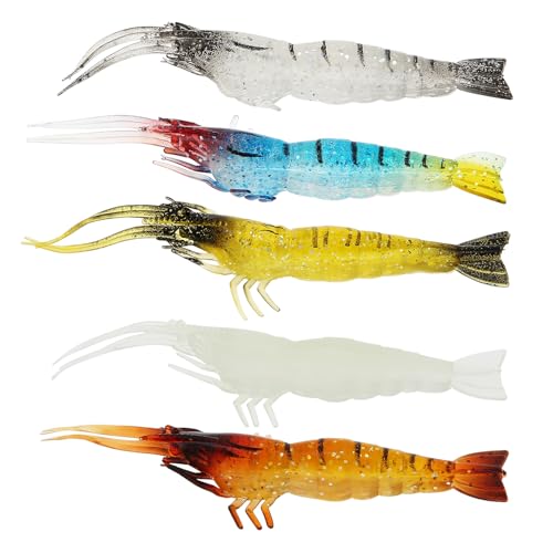 10pcs Soft Shrimp Lure Set - Realistic Silicone Bait for Fishing