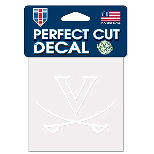 Virginia Cavaliers White Decal - Officially Licensed 4x4