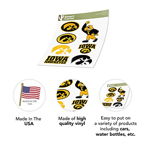 Iowa Hawkeyes Desert Cactus Sticker Sheet – Official NCAA Football Decals