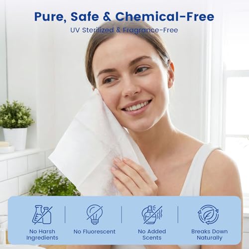Compressed Towels - 100 PCS Disposable Face Towels - White