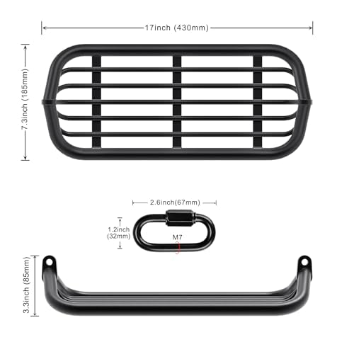 SELEWARE 17 Inch Metal Swing Seat Replacement with Carabiners