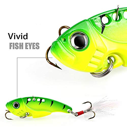 Spinner Spoon Fishing Lures - 4 Pack with Vivid Colors