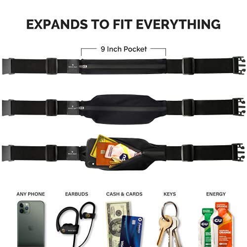 No-Bounce Running Belt for All Phones - Black | Adjustable & Comfortable