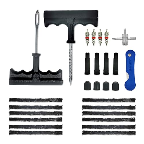 29 PCS Tubeless Tire Repair Kit - Emergency Puncture Tool Set