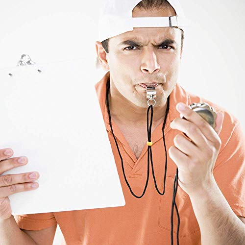 Stainless Steel Whistle Set - 2 Pack with Lanyards for Coaches & Officials